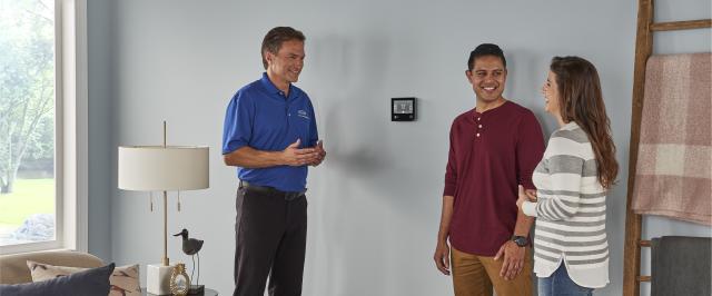 dealer with couple